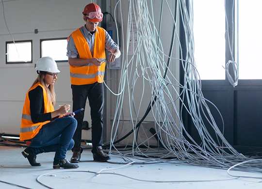 Skilled electrician performing wiring upgrades for a modern home. Trusted provider of professional electrical services.